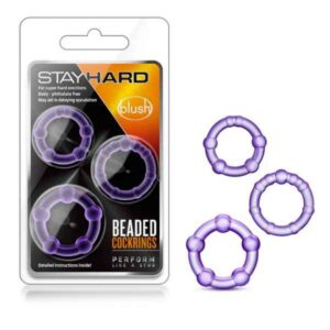 STAY HARD COCK RINGS BEADED