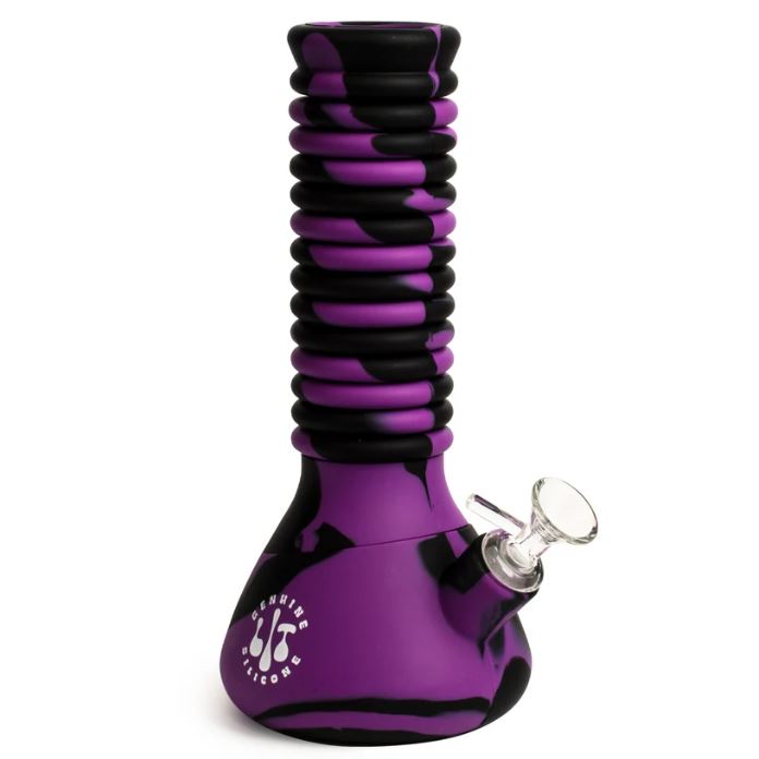 LIT SILICO WATER PIPE PURPLE &
