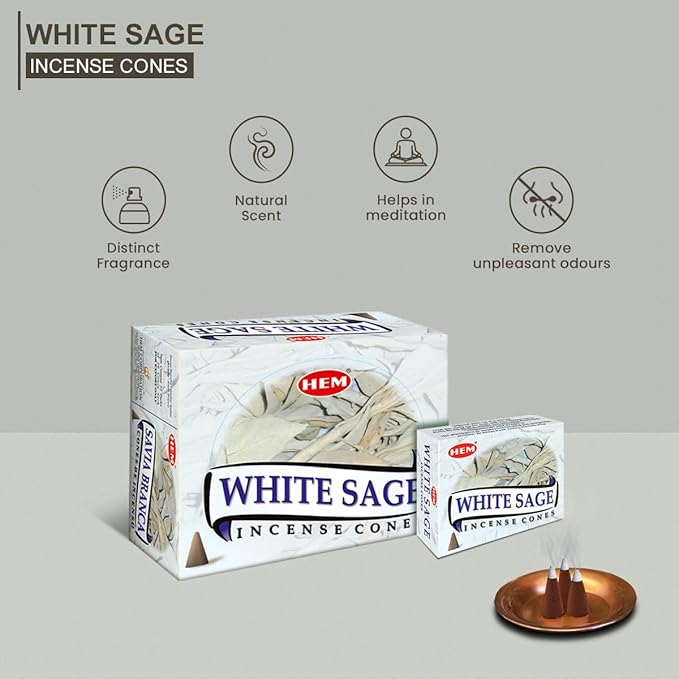 WHITE SAGE INCENSE CONES SUPER - Image 3