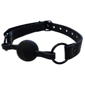 BALL GAG LEATHER BLACK