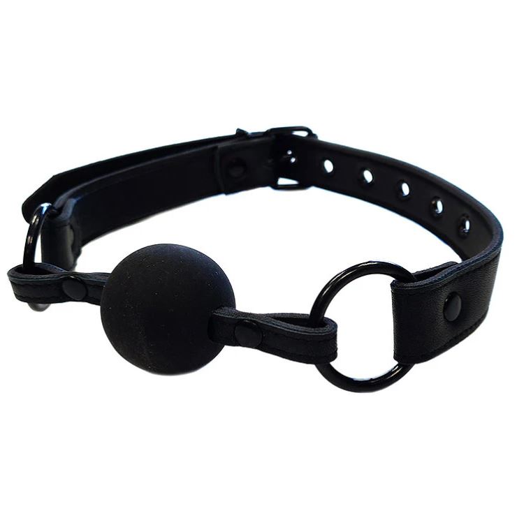 BALL GAG LEATHER BLACK