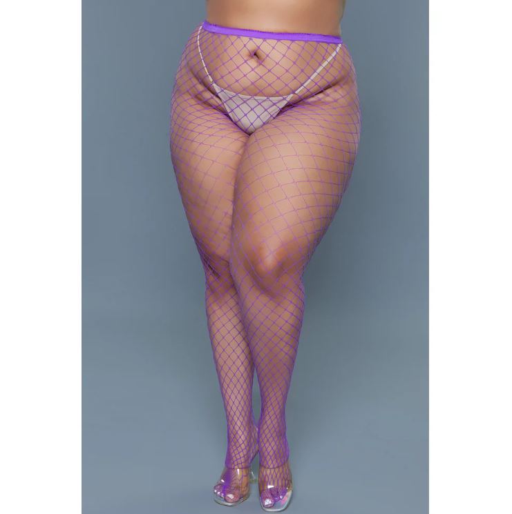 FISHNET PANTYHOSE PURPLE