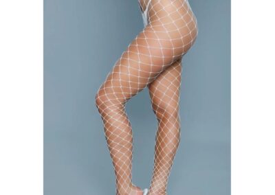 FISHNET PANTYHOSE WHITE