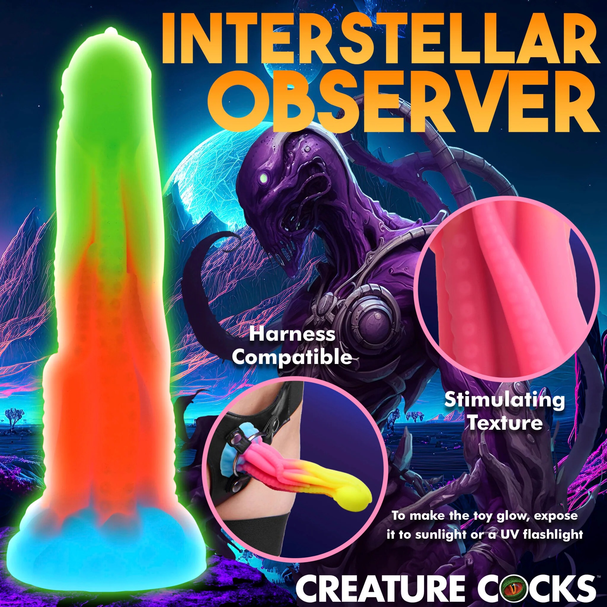 CREATURE C TENTA-GLOW DILDO - Image 5