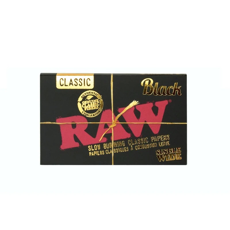RAW SINGLE WIDE DOUBLE BLACK