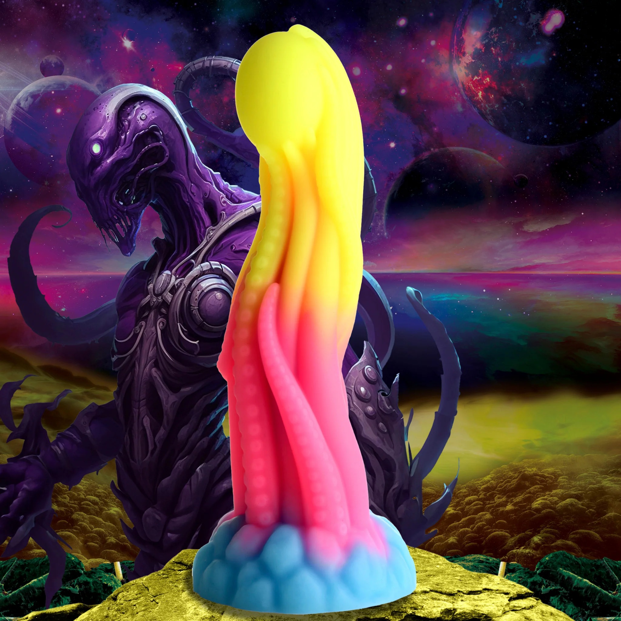 CREATURE C TENTA-GLOW DILDO - Image 9