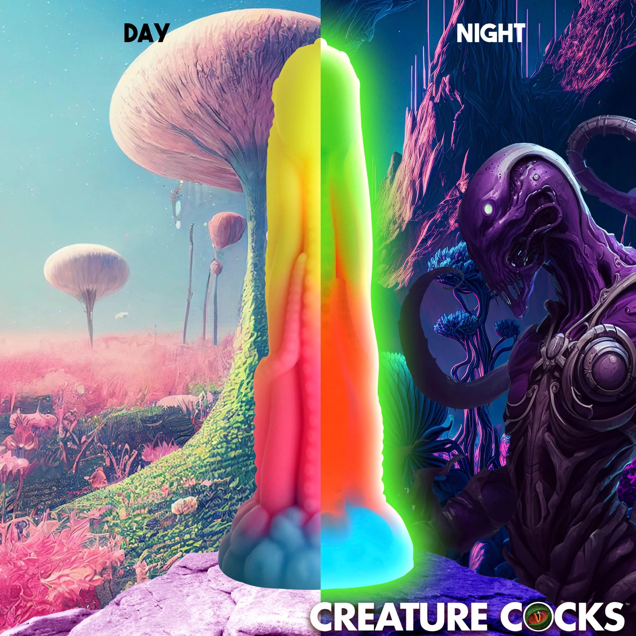 CREATURE C TENTA-GLOW DILDO - Image 8
