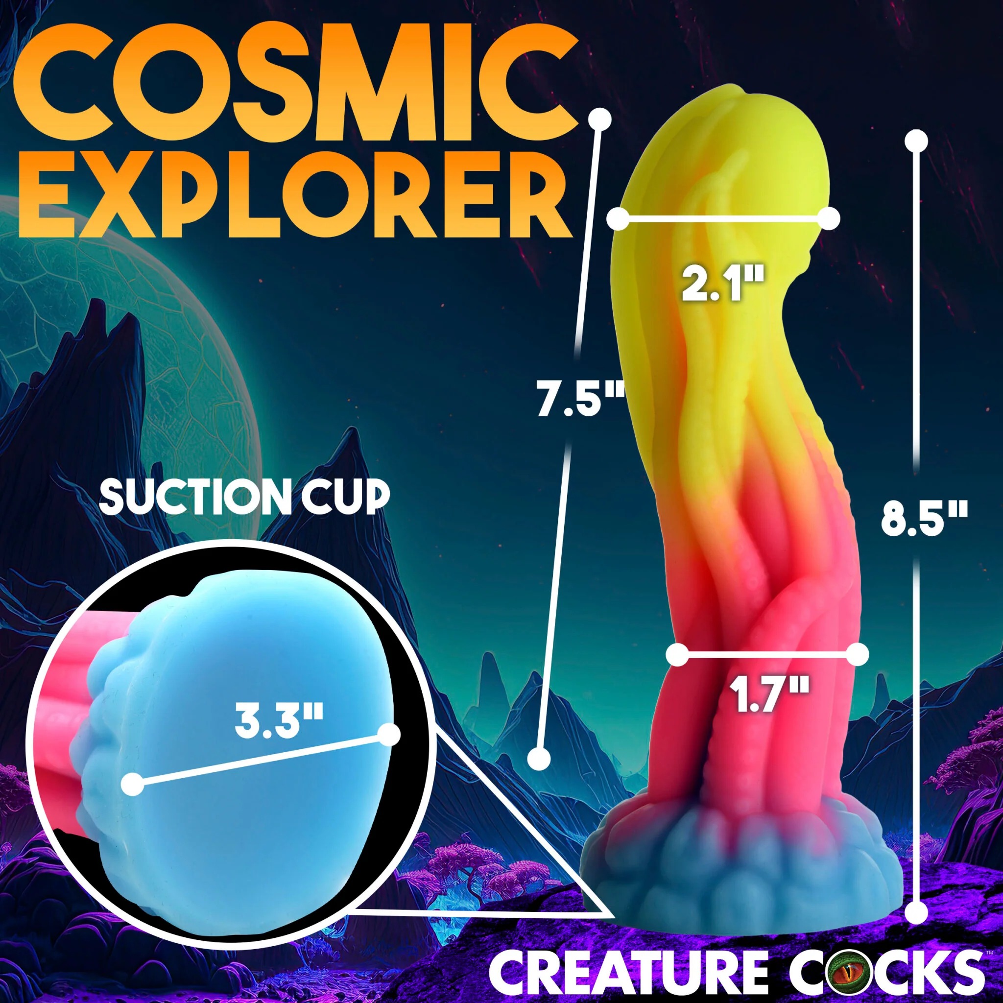 CREATURE C TENTA-GLOW DILDO - Image 6