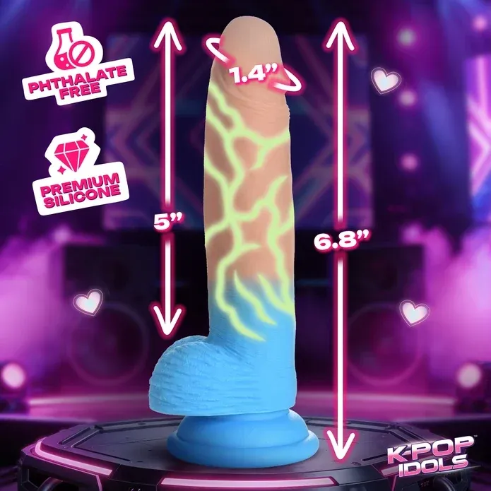 RION SILICONE DILDO WITH BALLS - Image 3